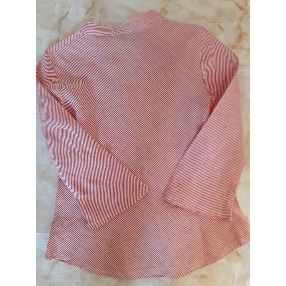 Sartoria Saracena Women's Red Stripe Blouse Medium - Picture 3 of 3